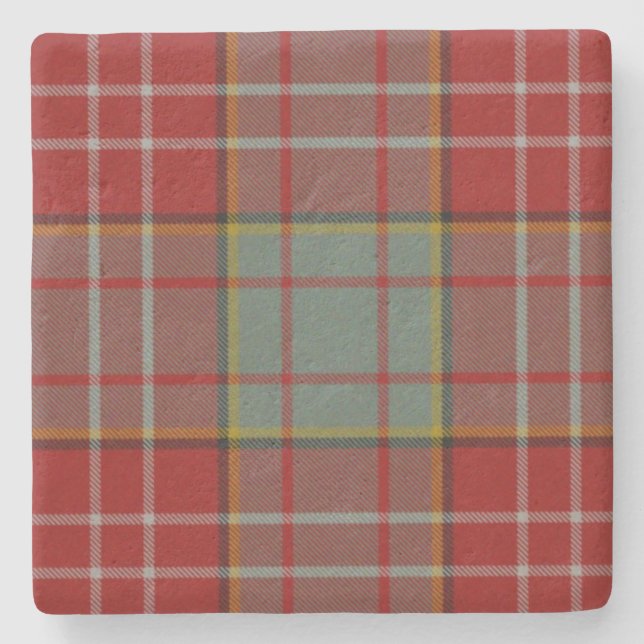 Ogilvie Clan Tartan Plaid Stone Coaster (Front)