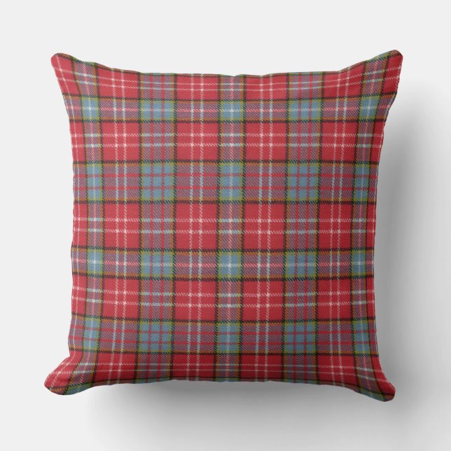 Ogilvie Old Rare Ancient Original Scottish Tartan Cushion (Front)