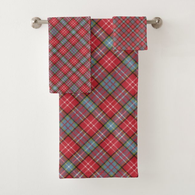 Ogilvie Old Rare Scottish Tartan Bath Towel Set (Insitu)