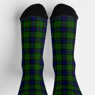 Ogilvie tartan blue green plaid socks