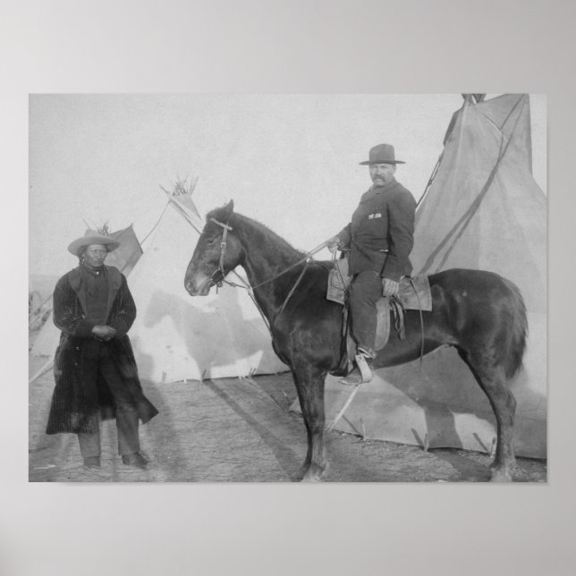 Oglala Chief "Rocky Bear" with White Poster (Front)