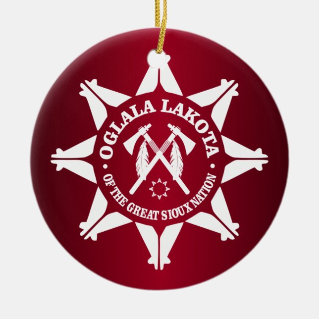 Oglala Lakota Ceramic Tree Decoration (Front)