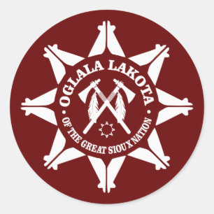 Oglala Lakota Classic Round Sticker