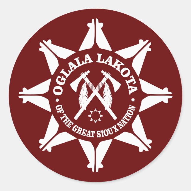 Oglala Lakota Classic Round Sticker (Front)