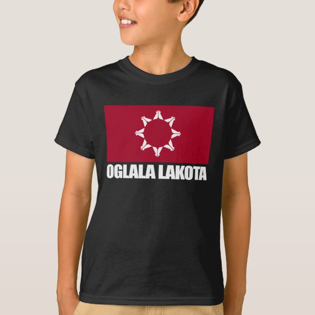 Oglala Lakota Flag Apparel T-Shirt (Front)