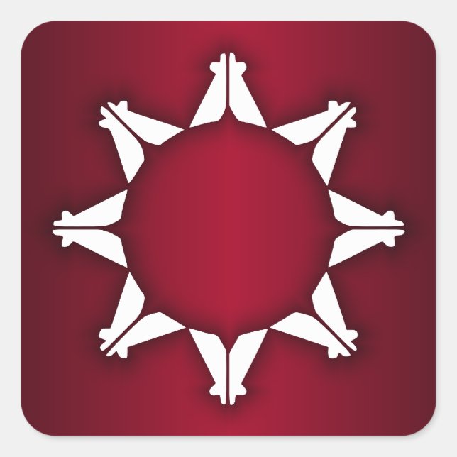 Oglala Lakota Flag Square Sticker (Front)