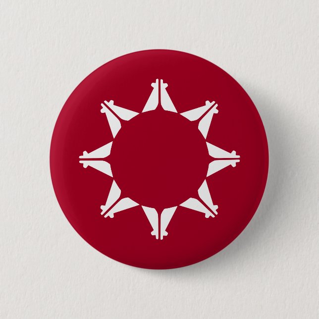 Oglala Lakota Sioux Flag  6 Cm Round Badge (Front)