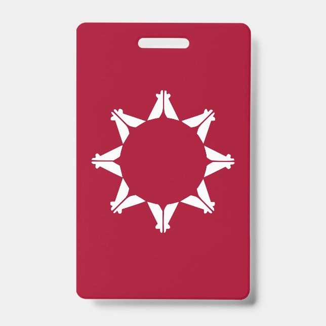 Oglala Lakota Sioux Flag ID Badge (Front)