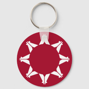 Oglala Lakota Sioux Flag Key Ring