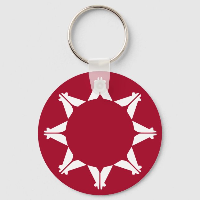Oglala Lakota Sioux Flag Key Ring (Front)
