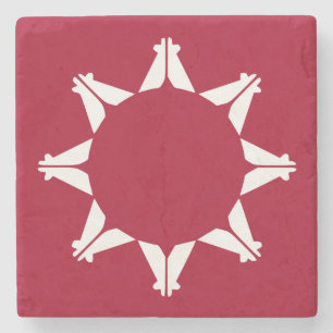 Oglala Lakota Sioux Flag Stone Coaster