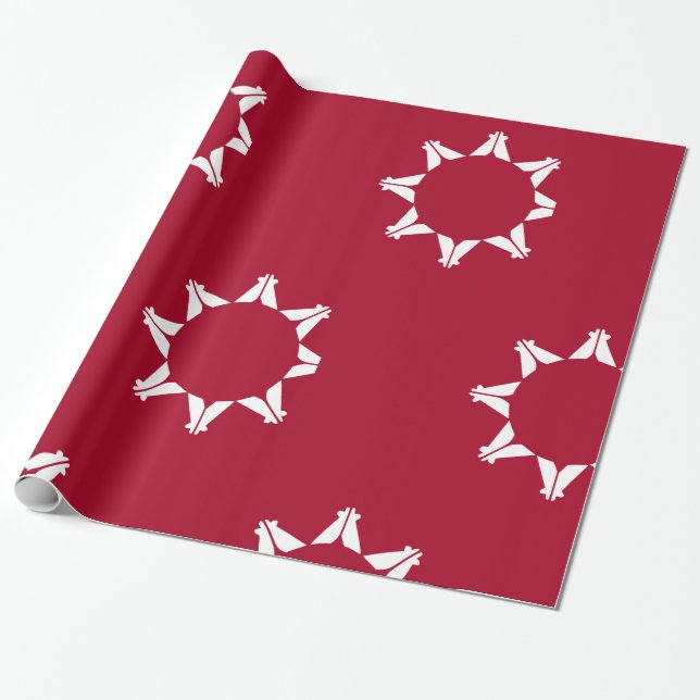 Oglala Lakota Sioux Flag Wrapping Paper (Unrolled)