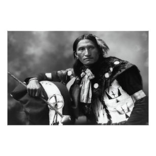 Oglala Sioux Warrior Eddie Plenty Holes c. 1899 Photo Print