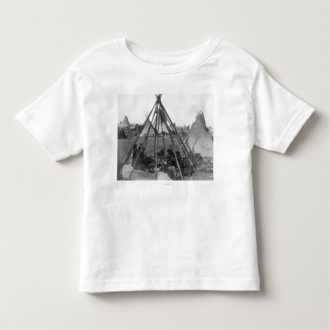 Oglala Women and Children inside Tipi Toddler T-Shirt (Front)