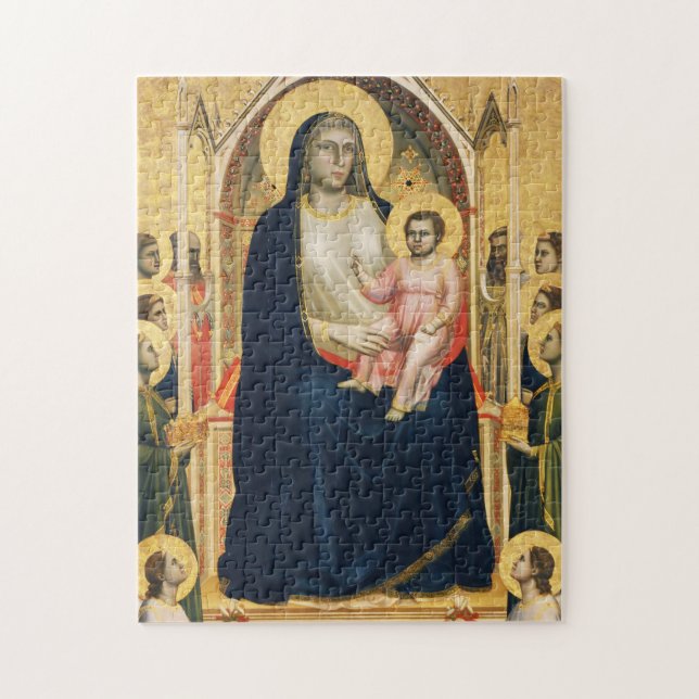 Ognissanti Madonna, Giotto, 1306-1310 Jigsaw Puzzle (Vertical)