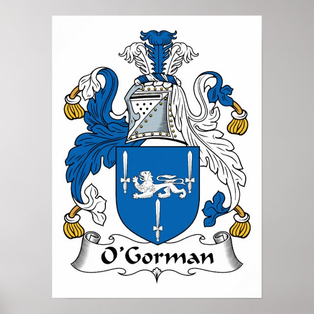O'Gorman Family Crest Poster (Front)