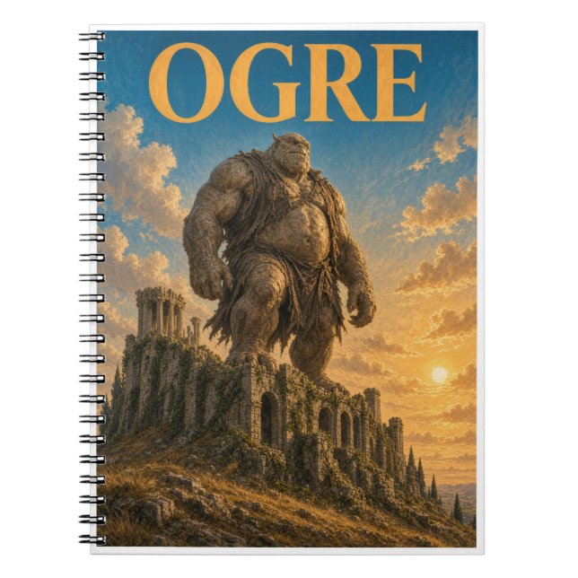 Ogre, Gothic Fantasy Monster Notebook (Front)