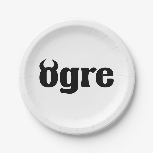 Ogre Paper Plate (Front)