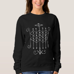 Ogun Voodoo Veve Loa Occult Sigil Symbol Sweatshirt
