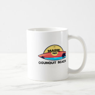 Ogunquit Beach Maine Surfboard Beach Surfing Coffee Mug