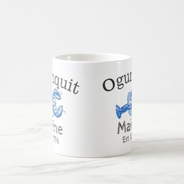 Ogunquit Blue Lobster "Bar Harbour Maine" Coffee Mug (Center)