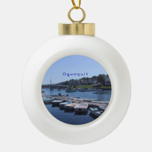 Ogunquit, Maine Ceramic Ball Christmas Ornament