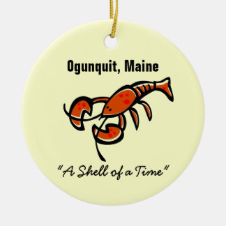 Ogunquit, Maine Lobster Ceramic Tree Decoration