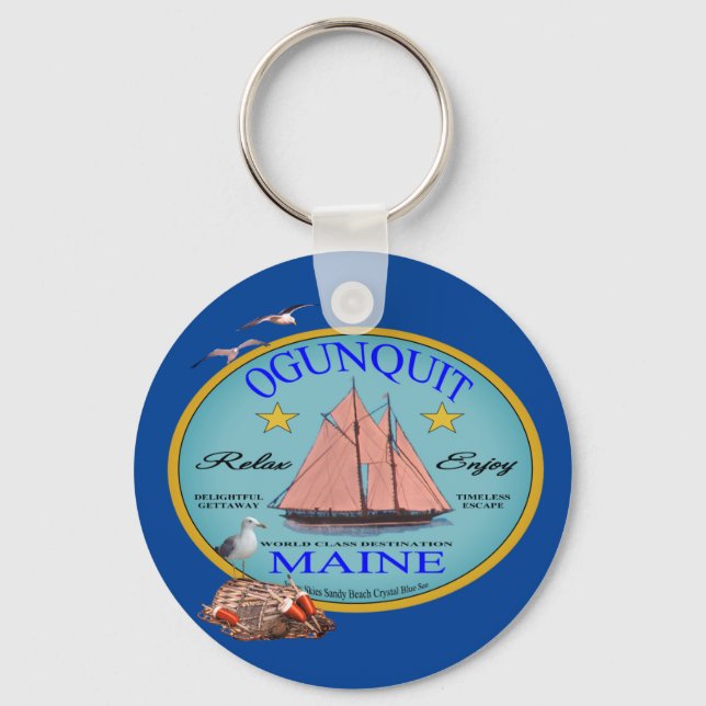 Ogunquit Maine   T-Shirt Key Ring (Front)