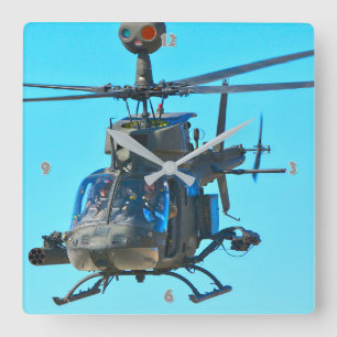 OH-58D KIOWA SQUARE WALL CLOCK