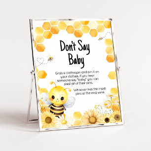 Oh Babee Bee Baby Shower Don't Say Baby Poster