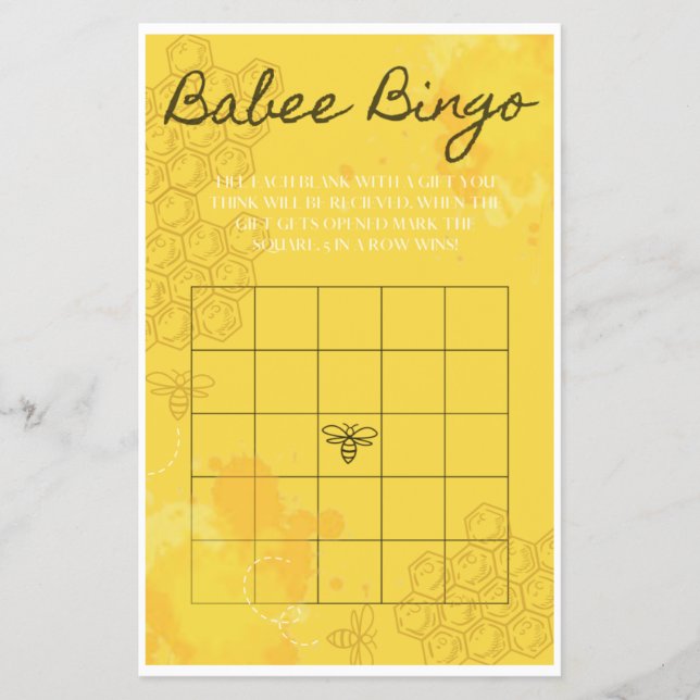 Oh Babee Bingo Flyer (Front)