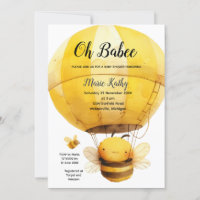 Oh babee Hot air Balloon Baby Shower Cute Bee