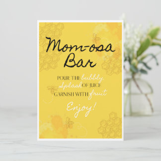 Oh Babee Mum-osa Bar Table Card