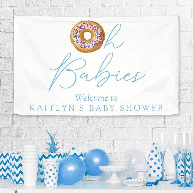 Oh Babies Doughnut Sprinkle Twin Baby Shower Welco Banner (Creator Uploaded)