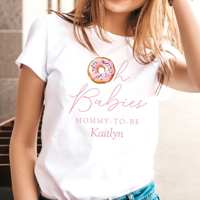 Oh Babies Doughnut Sprinkle Twin Girls Baby Shower T-Shirt (Creator Uploaded)