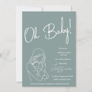 "Oh Baby!" 2024 baby shower Invitation