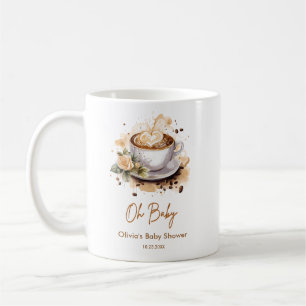 Oh Baby A Baby is Brewing Brown Coffee Baby Shower Mug