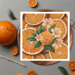Oh Baby A Little Cutie Orange Citrus Baby Shower Napkin