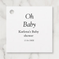 Oh baby add name baby shower date simple minimal t