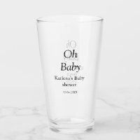 Oh baby add name baby shower date simple minimal t