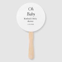 Oh baby add name baby shower date simple minimal t