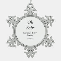 Oh baby add name baby shower date simple minimal t