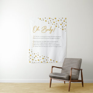 Oh, Baby! Baby Shower Backdrop- Medium Tapestry