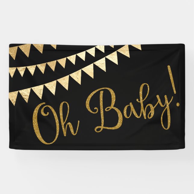 Oh Baby Baby Shower Banner (Horizontal)
