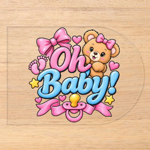 Oh Baby! Baby Shower Celebration Design Acrylic Invitations