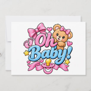 Oh Baby! Baby Shower Celebration Design Invitation