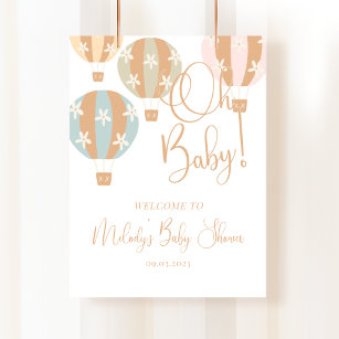 Oh Baby, Baby Shower, Gender Neutral, Mum to Be,  Poster