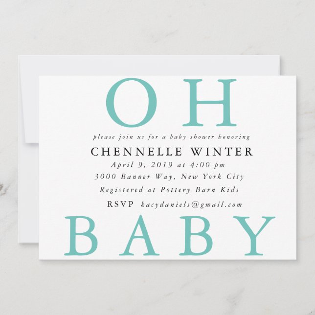 Oh Baby | Baby Shower Invitation (Front)