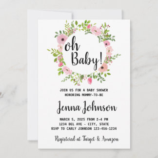Oh Baby! Baby Shower Invitation 