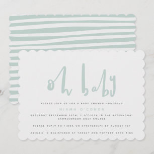Oh baby, baby shower party invitation